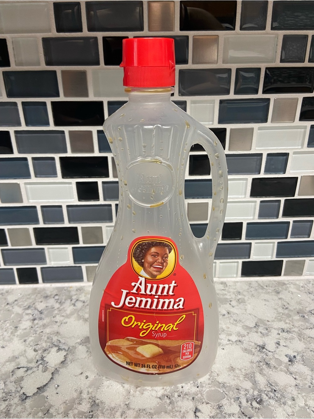 Aunt Jemima Original Syrup Bottle - Red Label